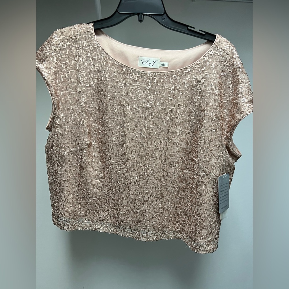 Eliza J sequin dress top/gold. Size 14. Brand new!